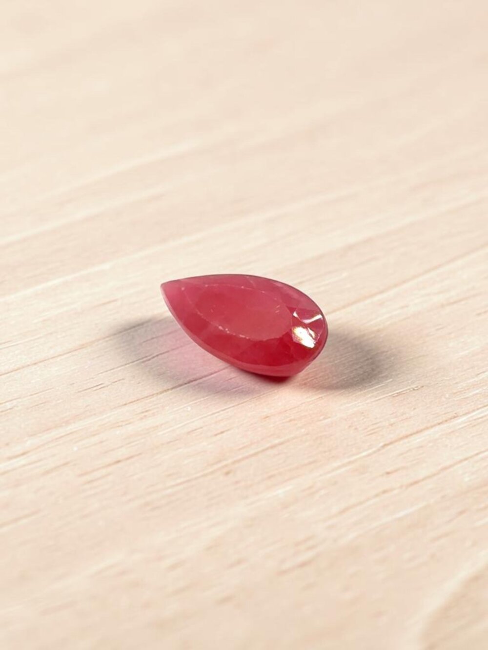 8.59 Carat Pear-Shaped Rhodonite Gemstone View 2